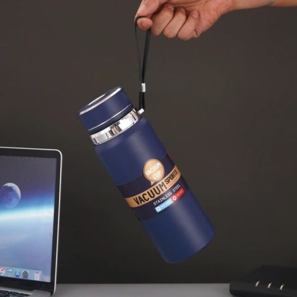 stainless steel water bottle with digital temperature vacuum insulated water bottle, large capacity, outdoor portable sports water bottle with rope handle (random color) - Image 11