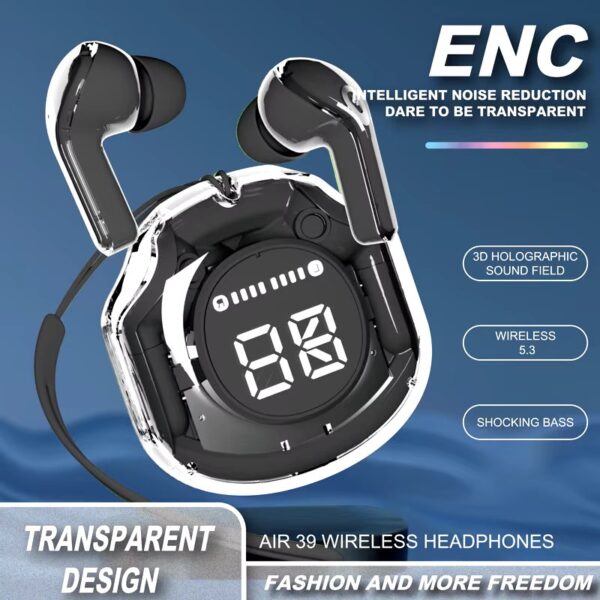 air31 wireless earbuds | transparent design wireless air 31 earbuds with crystal clear sound - Image 10
