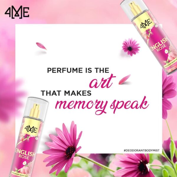 4me english rose roll on deodorant 50ml - Image 4