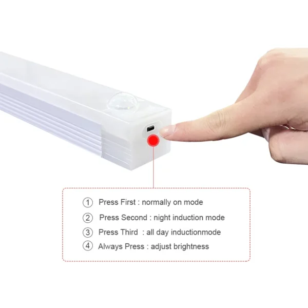 (nw00071) led intellegent light 100 mm / wireless led night light for kitchen bedroom detector light cabinet staircase backlight - Image 5