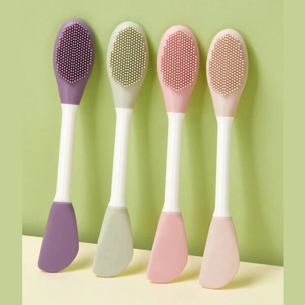 combo deal | ice roller facial massage | silicone cleansing ice lattice + silicone face mask brush applicator (random color) - Image 3