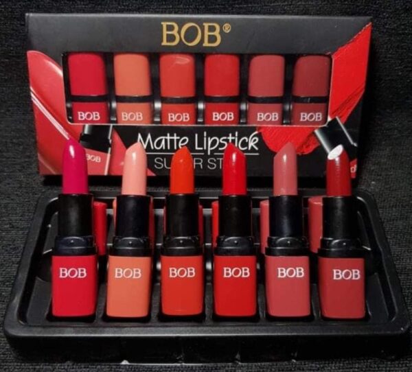 pack of 6 bob super stay matte lipstick set | best quality matte lipsticks for women (random shades)