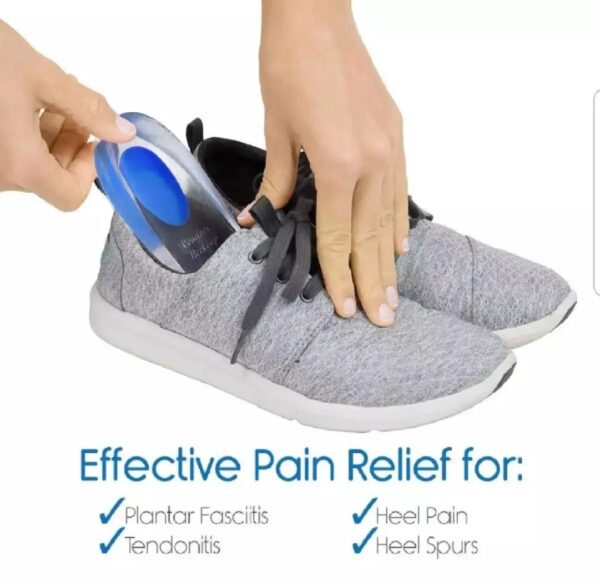 smart care heel pad heel pads plantar fasciitis inserts heel pain bone spurs transparent for men & women (random color) - Image 10