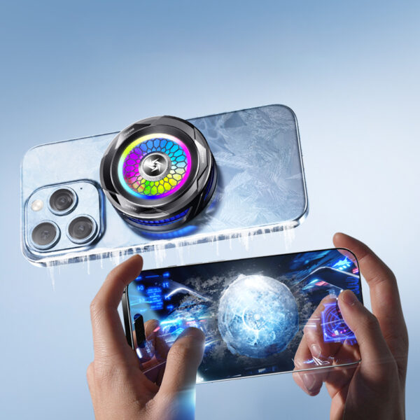 sl-25 15w high power mobile phone original cooler radiator with magnetic/clip, fast ice cooling, and rgb led light - Image 9