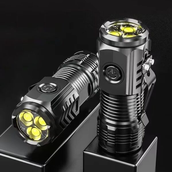 mini flashlight flash super power waterproof camping light / pocket flashlight with clip usb rechargeable powerful flashlight - Image 6