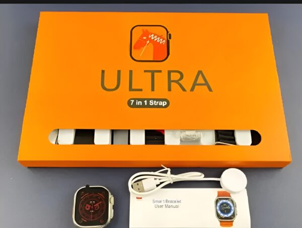 waterproof 7-in-1 ultra smart watch 2.01 with 2.1-inch full hd screen with series 8 wireless charging and 7 straps(random colors) - Image 19