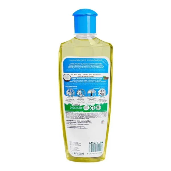 dabur vatika naturals volume & thickness coconut enriched hair oil, 200ml - Image 2
