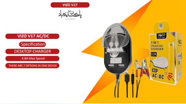 vizo v17 ac/dc clamp charger with 2 usb prots - Image 2