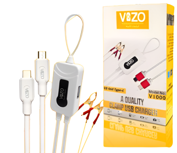 4 in-1 charger v1000 clamp usb charger | data charging cable for android mobile phones - Image 3