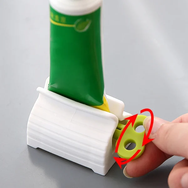 rolling tube toothpaste squeezers dispenser seat holder stand bathroom product (random color) - Image 5