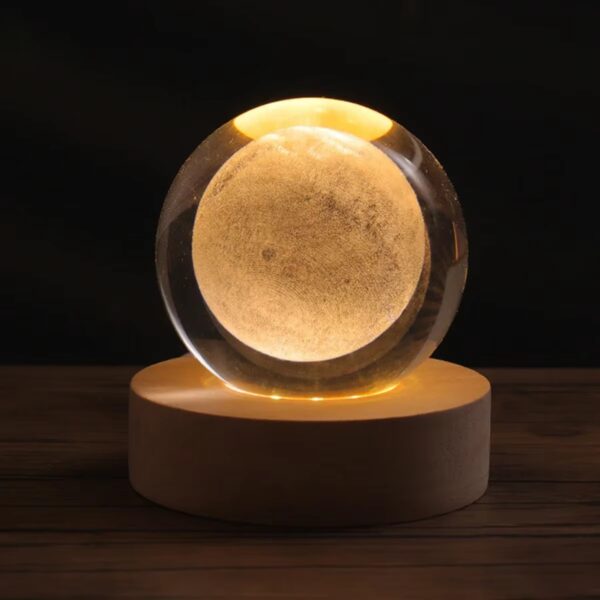 3d crystal ball night lights glowing galaxy planetary earth moon  ball lamp earth for kids bedroom decor
