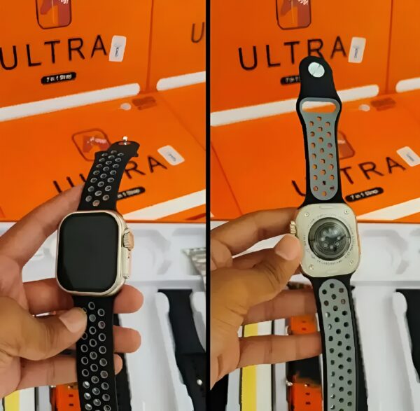 waterproof 7-in-1 ultra smart watch 2.01 with 2.1-inch full hd screen with series 8 wireless charging and 7 straps(random colors) - Image 16