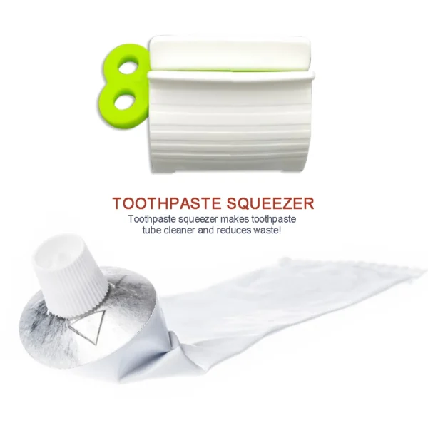 rolling tube toothpaste squeezers dispenser seat holder stand bathroom product (random color) - Image 7