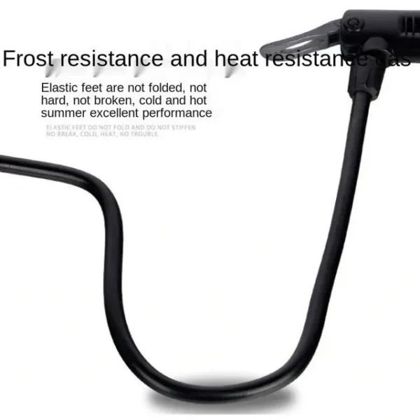 high pressure foot air pump with gauge, heavy duty foot pump for bike, ball, scooter, car, inflatable toys, mini pump - Image 3