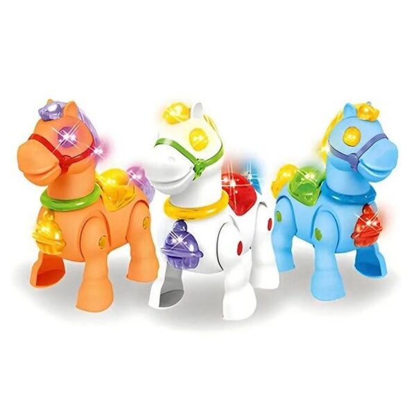 walking musical pony horse - lights and sounds - interactive kid fun toy (random color) - Image 8