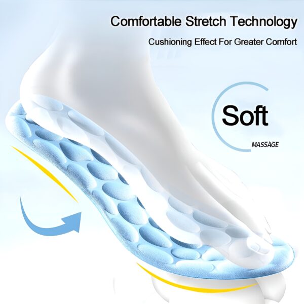 1pair of memory foam insoles for pebbles sole breathable cushion sport running insoles for feet orthopedic insoles | for shoes women men flat feet arch support - Image 5