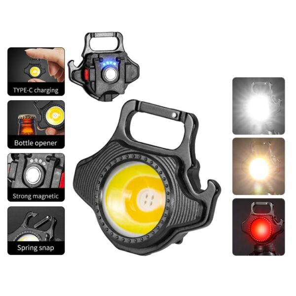 w5133 cob rechargeable keychain light small and lightweight