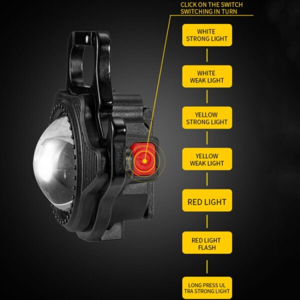 cob rechargeable keychain light with built-in battery, type-c charging, bottle opener, battery indicator, magnet & 6 lighting modes - Image 10