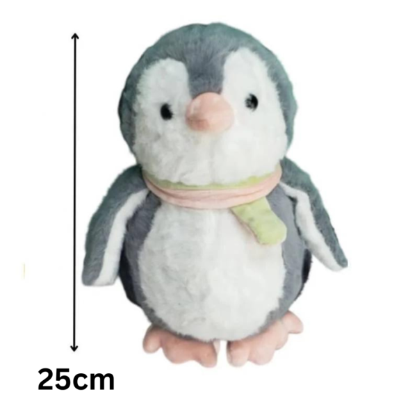 scarf penguin plush figure | fluffy & soft stuffed animal penguin plush toy for kids - 25 cm - Image 3