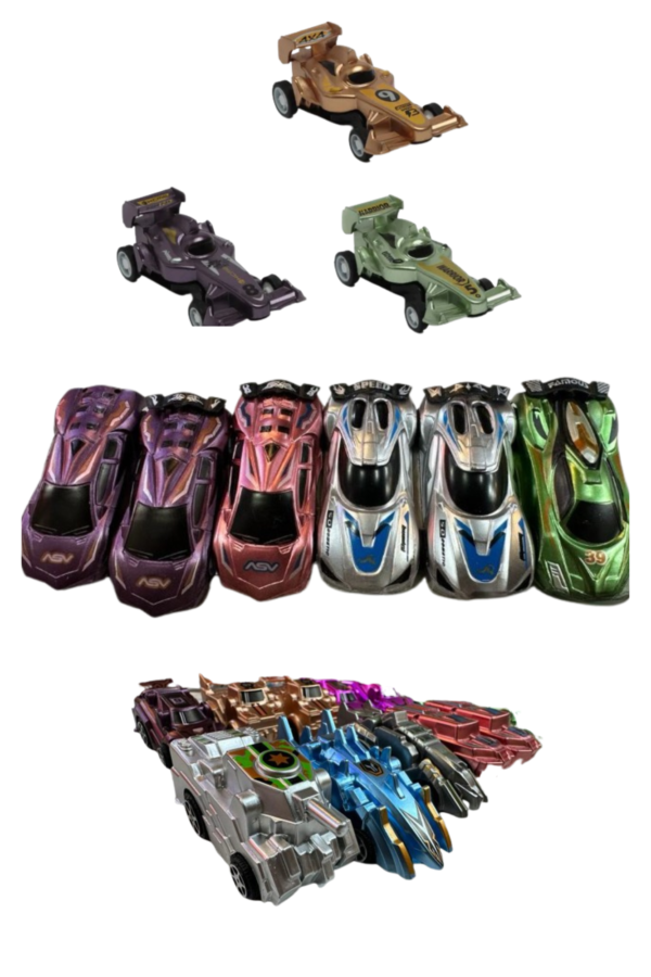toy tribe f1 - 12 pcs car set  pull back race cars for kids (random design & color)
