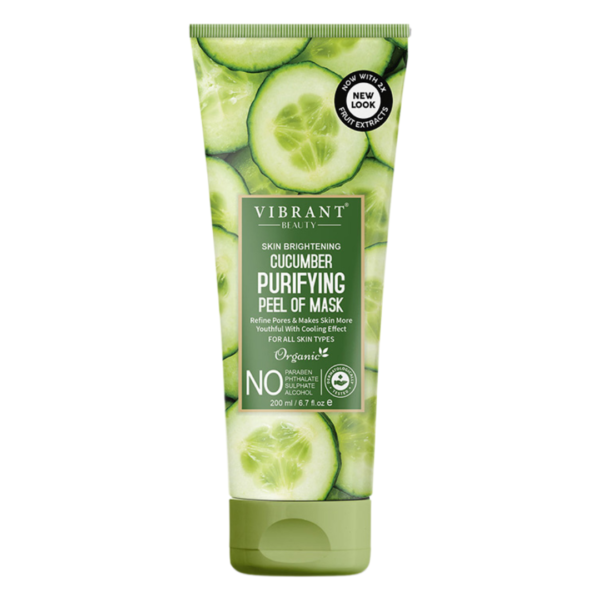 vibrant beauty skin brightening cucumber purifying peel off mask 200ml - Image 4