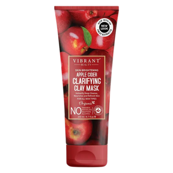 vibrant beauty skin brightening apple clarifying mud face mask (200ml) - Image 5