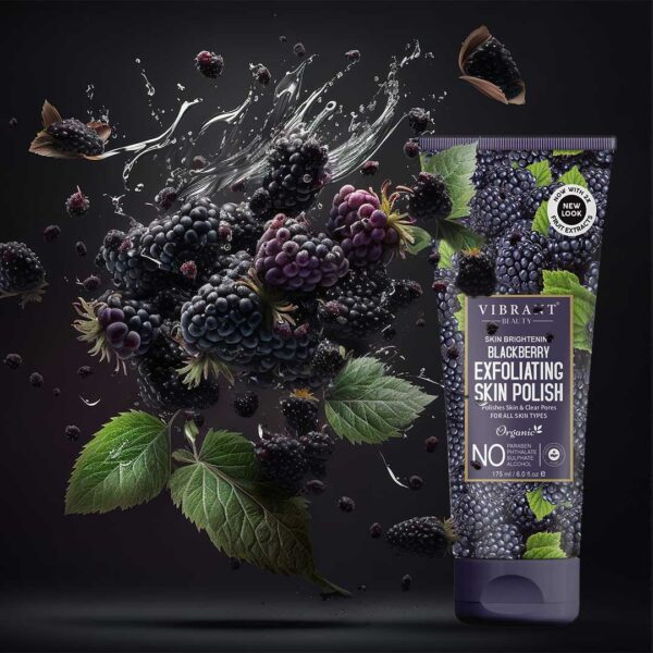 vibrant beauty skin brightening blackberry exfoliating skin polish (200ml) - Image 6