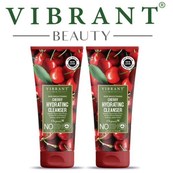 vibrant beauty brightening cherry hydrating cleanser (200ml) - Image 2