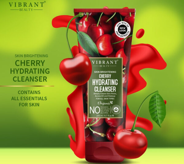 vibrant beauty brightening cherry hydrating cleanser (200ml)