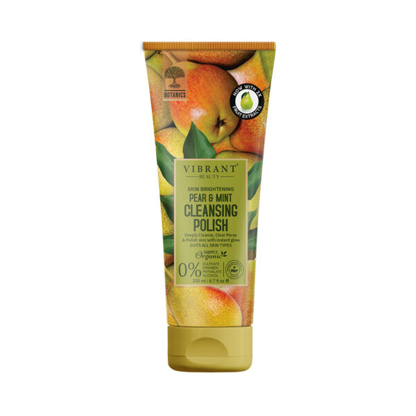 vibrant beauty brightening pear & mint cleansing polish (200ml) - Image 2