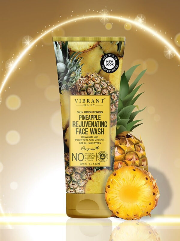 vibrant beauty skin brightening pineapple rejuvenating face wash - Image 2