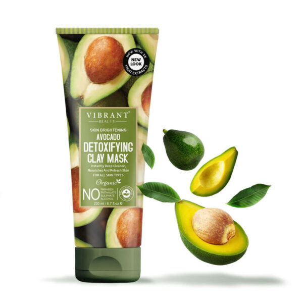 vibrant beauty skin brightening avocado detoxifying clay mask (200ml) - Image 2