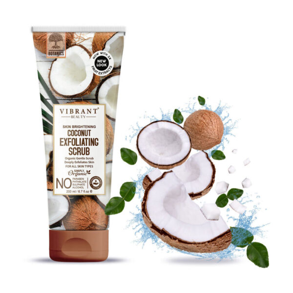 vibrant beauty skin brightening coconut exfoliating scrub organic gentle scrub - Image 6