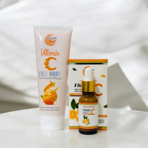 (pack of 2 )vitamin c face wash + vitamin c face serum