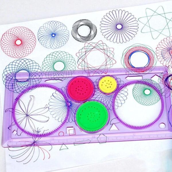 colorful plastic templates drawing ruler painting (pack of 2)