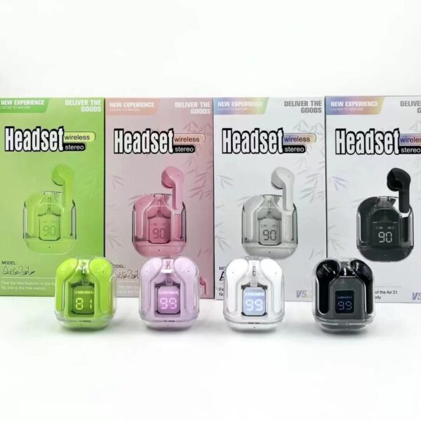 air31 wireless earbuds | transparent design wireless air 31 earbuds with crystal clear sound - Image 6