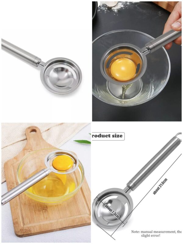 egg yolk separator stainless steel - 1 piece