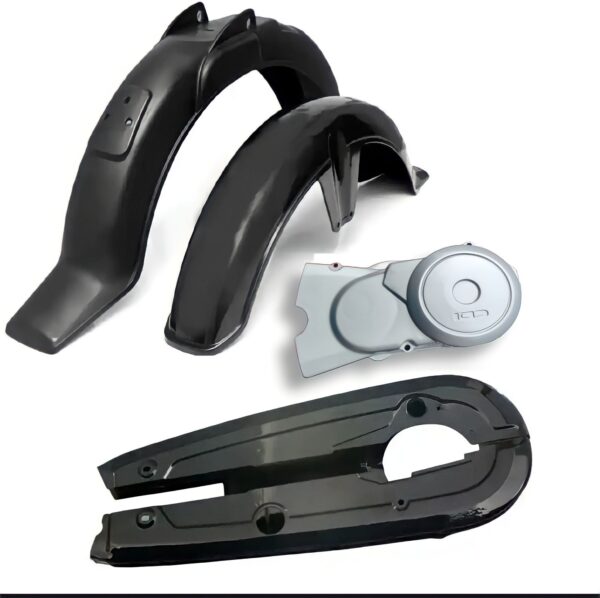 plastic mudguard plus chain cover & engine cover