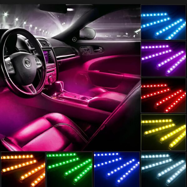 interior light remote control 36 led rgb light strip without button for bike/car/jeeb and all vehicles (with remote) - Image 2