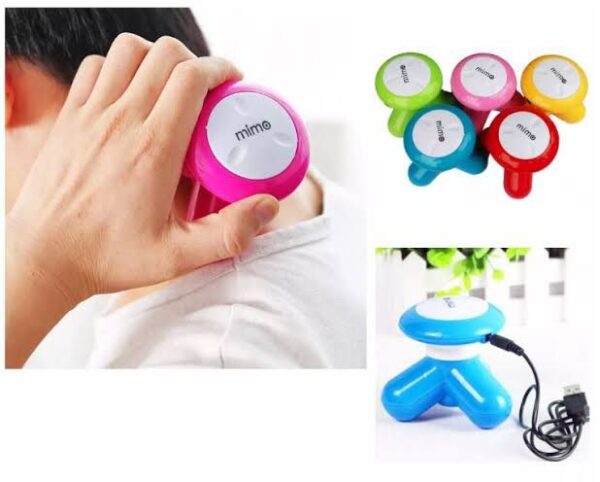 mini mimo massager with box (cell operate and direct usb power both options) random color