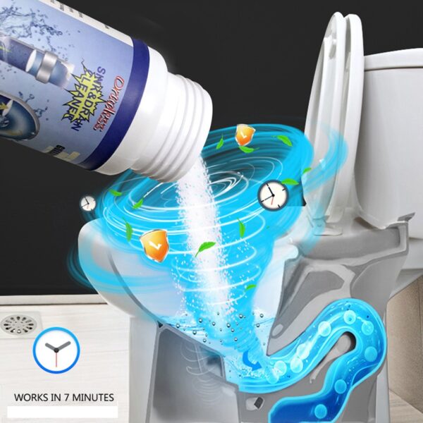(nw000305) powerful toilet & sink clog remover drain cleaner powder, pipe quick foaming pipeline dredger toilet clogging dredging powder, drain pipe dec-logger pipeline dredger (110 gram)