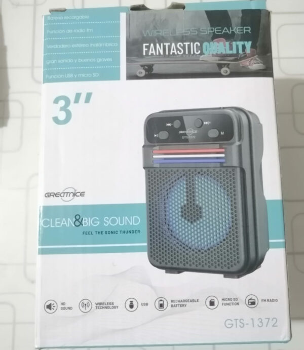 greatnice wireless speaker 3 inch no gts-1372 - Image 4