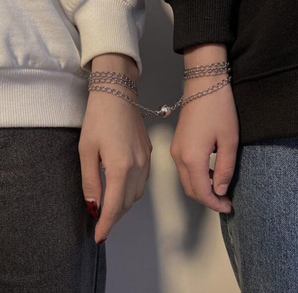 magnetic couple bracelet and pendent