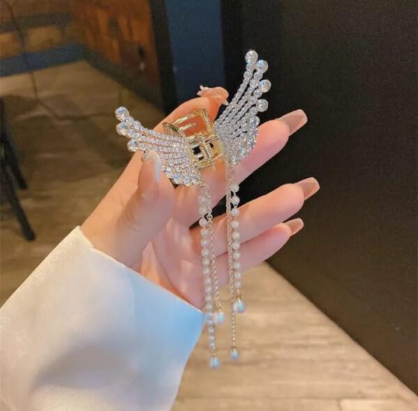 beautiful zircon korean butterfly hair claw