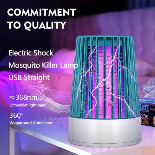 electric shock uv mosquito killer lamp - usb bugs zapper light, non toxic and no radiation lamp(random color )