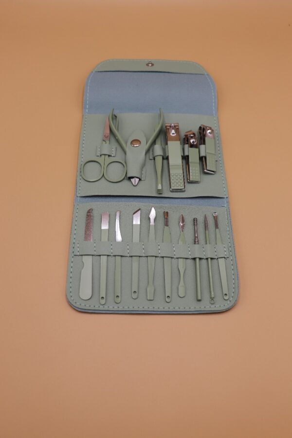 16 pcs manicure  pedicure kit - care from home (random color)