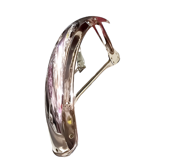 front cut mudguard for 70cc and 125cc cafe racer bikes | chrome mudguard metal quality
