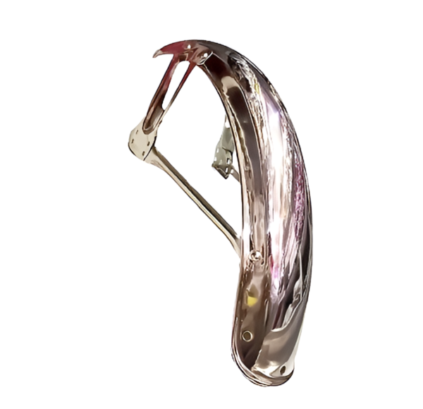 front cut mudguard for 70cc and 125cc cafe racer bikes | chrome mudguard metal quality - Image 6