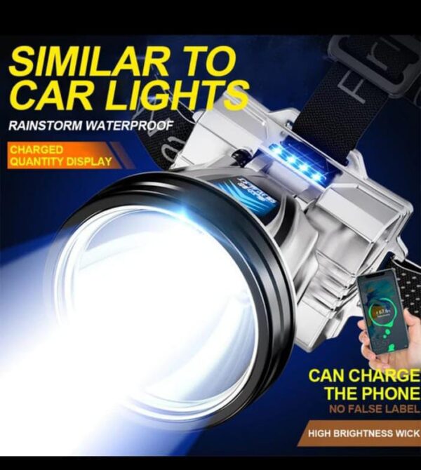 super bright headlight high power led flashlight outdoor camping lantern emergency chargeable headlamp flashing head torch