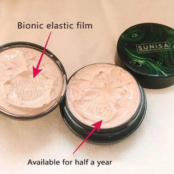 sunisa foundation base 20g waterproof mushroom head air cushion bb cream nude liquid foundations  (with yanqina 36h liner ) - Image 4